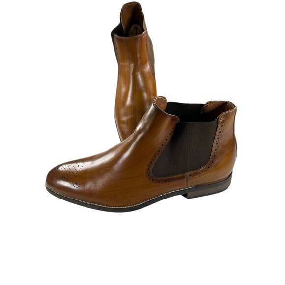 Giorgio Brutini Mens Size 10.5 M Brown Leather Slip On Chelsea Boots - Picture 1 of 8